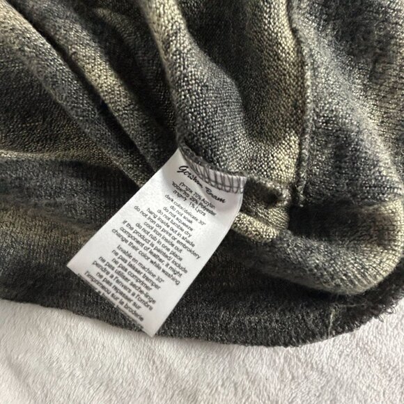 Gershon Bram Womens Striped Knit Poncho Pullover Sweater Cowl Neck Small Gray - Picture 4 of 8